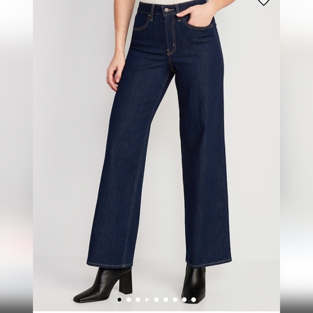 Old Navy Dark Blue Flare & Wide Leg Jeans